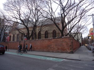 St. Patrick's Burial Ground, from Prince and Mott Streets (2012)