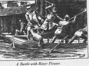 A Battle With River Pirates. (Source: Herbert Asbury's Gangs of New York.)