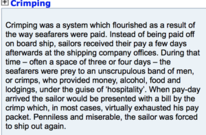 Description of the Crimping System. (Source: http://www.missiontoseafarers.org/timeline.php)